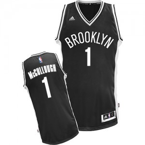 Maillot NBA Brooklyn Nets #1 Chris McCullough Noir Adidas Swingman Road - Homme