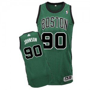 Boston Celtics #90 Adidas Alternate Vert (No. noir) Authentic Maillot d'équipe de NBA pour pas cher - Amir Johnson pour Homme