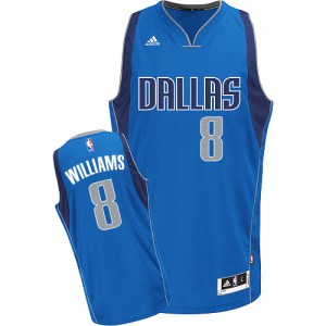 Maillot Adidas Bleu royal Road Swingman Dallas Mavericks - Deron Williams #8 - Homme