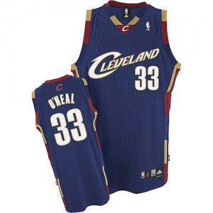 Maillot Authentic Cleveland Cavaliers NBA Throwback Bleu marin - #33 Shaquille O'Neal - Homme