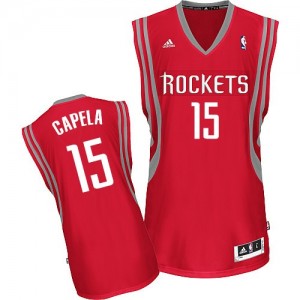 Houston Rockets #15 Adidas Road Rouge Swingman Maillot d'équipe de NBA la meilleure qualité - Clint Capela pour Homme