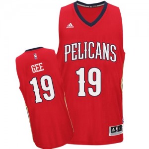 New Orleans Pelicans Alonzo Gee #19 Alternate Authentic Maillot d'équipe de NBA - Rouge pour Homme