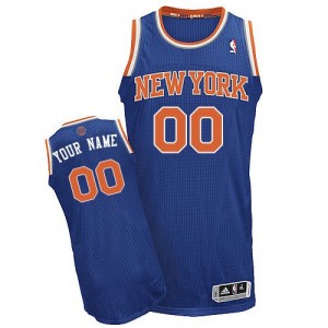 Maillot NBA Authentic Personnalisé New York Knicks Road Bleu royal - Homme