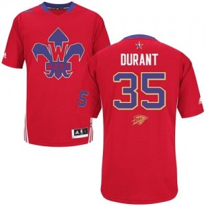 Maillot NBA Authentic Kevin Durant #35 Oklahoma City Thunder 2014 All Star Rouge - Homme
