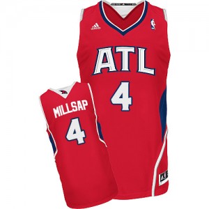 Maillot Adidas Rouge Alternate Swingman Atlanta Hawks - Paul Millsap #4 - Homme