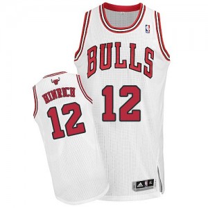 Chicago Bulls Kirk Hinrich #12 Home Authentic Maillot d'équipe de NBA - Blanc pour Homme