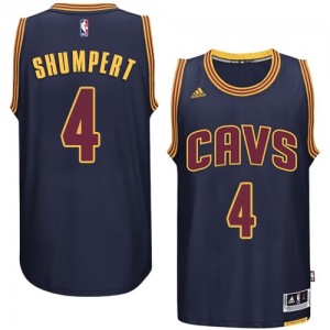 Maillot NBA Bleu marin Iman Shumpert #4 Cleveland Cavaliers Authentic Homme Adidas