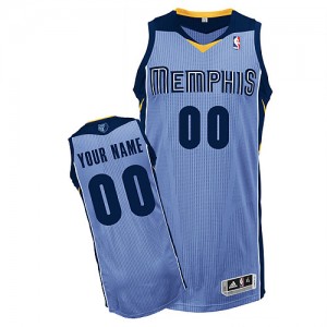 Memphis Grizzlies Personnalisé Adidas Alternate Bleu clair Maillot d'équipe de NBA Vente pas cher - Authentic pour Homme