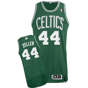 Maillot NBA Vert (No Blanc) Tyler Zeller #44 Boston Celtics Road Authentic Homme Adidas