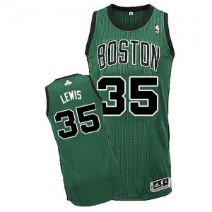 Maillot NBA Authentic Reggie Lewis #35 Boston Celtics Alternate Vert (No. noir) - Homme