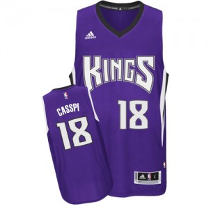 Sacramento Kings #18 Adidas Road Violet Authentic Maillot d'équipe de NBA Braderie - Omri Casspi pour Homme