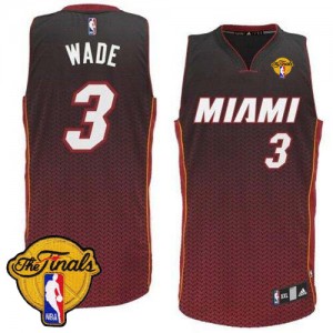 Maillot NBA Noir Dwyane Wade #3 Miami Heat Resonate Fashion Finals Patch Authentic Homme Adidas
