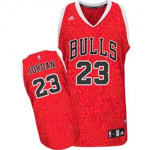 Maillot NBA Rouge Michael Jordan #23 Chicago Bulls Crazy Light Authentic Homme Adidas