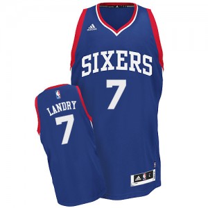 Maillot NBA Philadelphia 76ers #7 Carl Landry Bleu royal Adidas Swingman Alternate - Homme