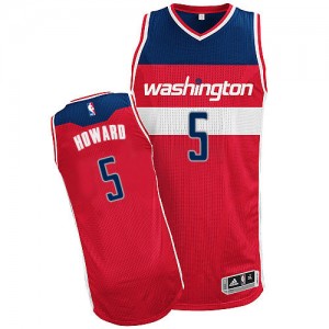 Maillot NBA Rouge Juwan Howard #5 Washington Wizards Road Authentic Homme Adidas