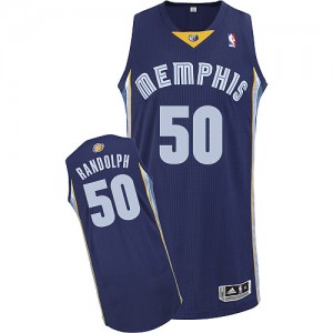 Memphis Grizzlies Zach Randolph #50 Road Authentic Maillot d'équipe de NBA - Bleu marin pour Homme