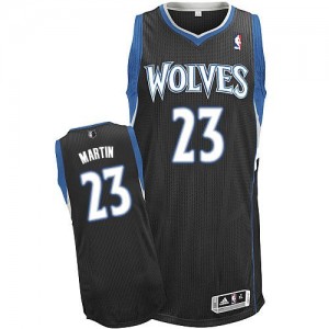 Maillot Adidas Noir Alternate Authentic Minnesota Timberwolves - Kevin Martin #23 - Homme
