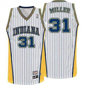 Maillot Authentic Indiana Pacers NBA Throwback Blanc - #31 Reggie Miller - Homme