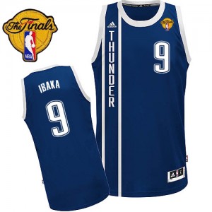Maillot NBA Swingman Serge Ibaka #9 Oklahoma City Thunder Alternate Finals Patch Bleu marin - Homme