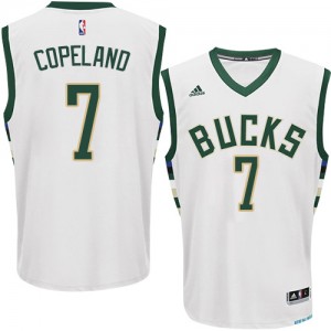 Milwaukee Bucks #7 Adidas Home Blanc Swingman Maillot d'équipe de NBA Expédition rapide - Chris Copeland pour Homme