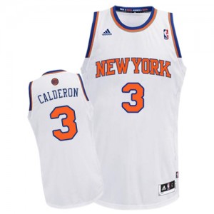Maillot Adidas Blanc Home Swingman New York Knicks - Jose Calderon #3 - Homme