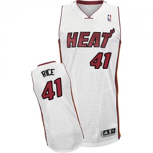 Miami Heat Glen Rice #41 Home Authentic Maillot d'équipe de NBA - Blanc pour Homme