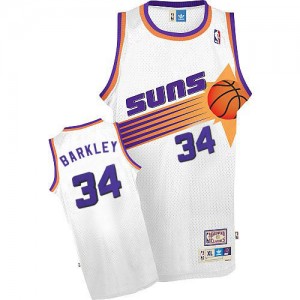 Maillot NBA Authentic Charles Barkley #34 Phoenix Suns Throwback Blanc - Homme