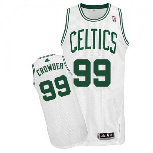 Boston Celtics #99 Adidas Home Blanc Authentic Maillot d'équipe de NBA en soldes - Jae Crowder pour Homme