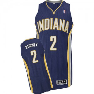 Maillot NBA Bleu marin Rodney Stuckey #2 Indiana Pacers Road Authentic Homme Adidas