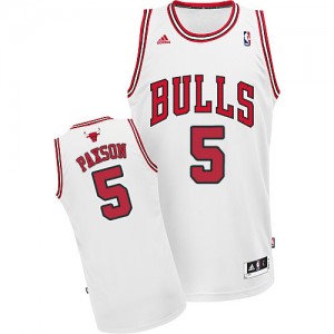 Chicago Bulls John Paxson #5 Home Swingman Maillot d'équipe de NBA - Blanc pour Homme