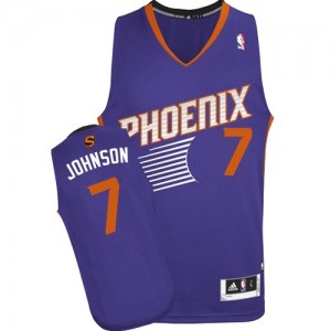 Phoenix Suns Kevin Johnson #7 Road Authentic Maillot d'équipe de NBA - Violet pour Homme