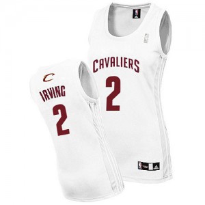 Cleveland Cavaliers #2 Adidas Home Blanc Authentic Maillot d'équipe de NBA la vente - Kyrie Irving pour Femme