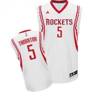 Maillot NBA Blanc Marcus Thornton #5 Houston Rockets Home Swingman Homme Adidas