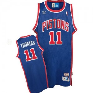 Maillot NBA Bleu Isiah Thomas #11 Detroit Pistons Throwback Swingman Homme Adidas