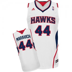 Atlanta Hawks #44 Adidas Home Blanc Swingman Maillot d'équipe de NBA en vente en ligne - Pete Maravich pour Homme