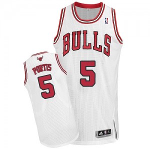 Maillot Adidas Blanc Home Authentic Chicago Bulls - Bobby Portis #5 - Homme