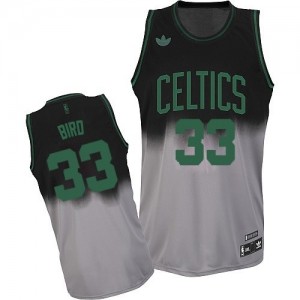 Maillot Swingman Boston Celtics NBA Fadeaway Fashion Gris noir - #33 Larry Bird - Homme