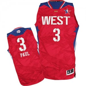 Los Angeles Clippers #3 Adidas 2013 All Star Rouge Authentic Maillot d'équipe de NBA 100% authentique - Chris Paul pour Homme