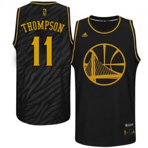 Golden State Warriors #11 Adidas Precious Metals Fashion Noir Authentic Maillot d'équipe de NBA Prix d'usine - Klay Thompson pour Homme