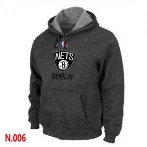Pullover Sweat à capuche Brooklyn Nets NBA Gris foncé - Homme