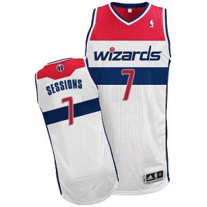 Washington Wizards #7 Adidas Home Blanc Authentic Maillot d'équipe de NBA préférentiel - Ramon Sessions pour Homme