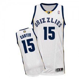 Maillot Authentic Memphis Grizzlies NBA Home Blanc - #15 Vince Carter - Homme