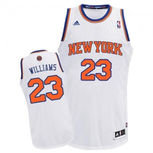 Maillot Adidas Blanc Home Swingman New York Knicks - Derrick Williams #23 - Homme