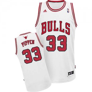 Maillot Adidas Blanc Home Swingman Chicago Bulls - Scottie Pippen #33 - Homme