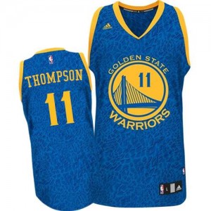 Maillot Adidas Bleu Crazy Light Authentic Golden State Warriors - Klay Thompson #11 - Homme