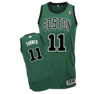 Maillot NBA Vert (No. noir) Evan Turner #11 Boston Celtics Alternate Authentic Homme Adidas
