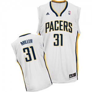 Maillot NBA Blanc Reggie Miller #31 Indiana Pacers Home Swingman Homme Adidas
