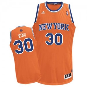 New York Knicks #30 Adidas Alternate Orange Swingman Maillot d'équipe de NBA Expédition rapide - Bernard King pour Homme