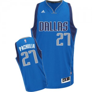Maillot Adidas Bleu royal Road Swingman Dallas Mavericks - Zaza Pachulia #27 - Homme