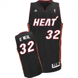 Maillot NBA Swingman Shaquille O'Neal #32 Miami Heat Road Noir - Homme